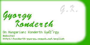 gyorgy konderth business card